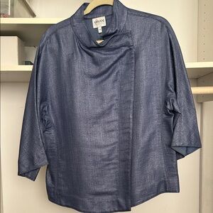 Armani Collezioni Shimmering Blue jacket top